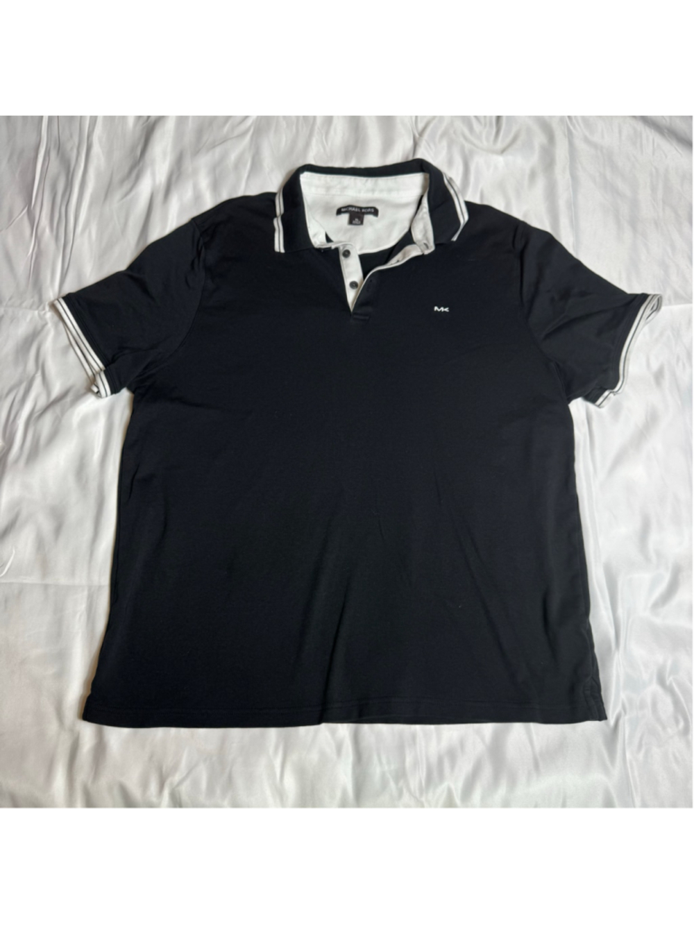 Men's Michael Kors Polo Shirt XL Black White